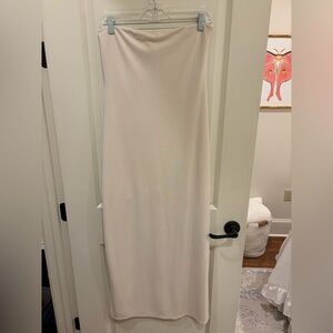 Heartloom Cream Ribbed Maxi Dress
